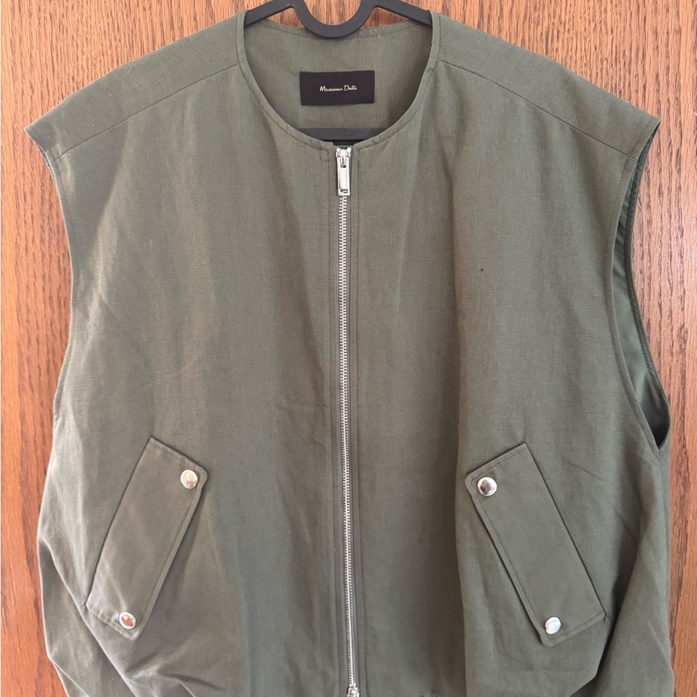 Massimo Dutti Olive Women's Vest